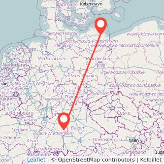 Greifswald Aalen Mitfahrgelegenheit Karte