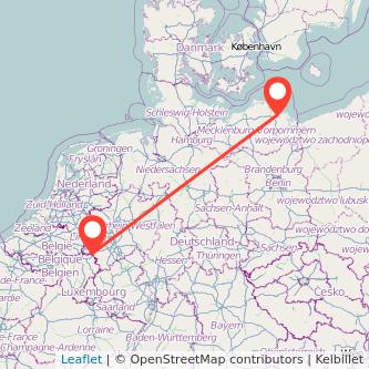 Greifswald Aachen Mitfahrgelegenheit Karte