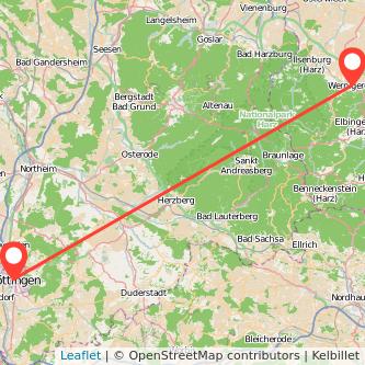 Göttingen Wernigerode Mitfahrgelegenheit Karte