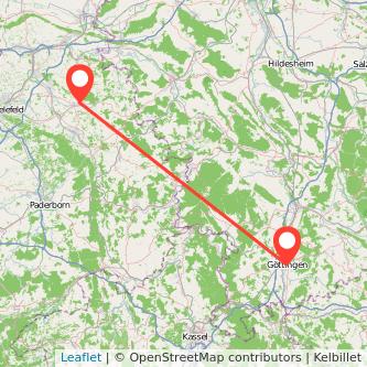 Göttingen Lemgo Mitfahrgelegenheit Karte