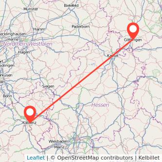 Göttingen Koblenz Mitfahrgelegenheit Karte