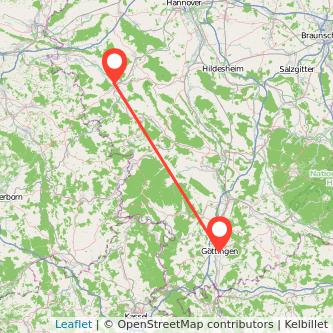 Göttingen Hameln Mitfahrgelegenheit Karte
