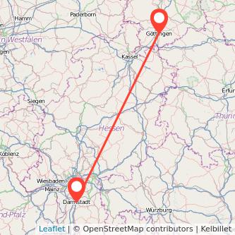 Göttingen Darmstadt Mitfahrgelegenheit Karte