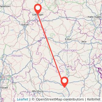 Göttingen Bamberg Mitfahrgelegenheit Karte