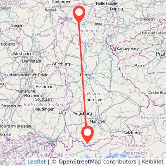 Gotha Garmisch-Partenkirchen Bahn Karte