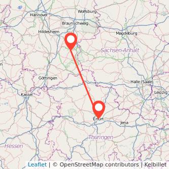 Goslar Erfurt Mitfahrgelegenheit Karte