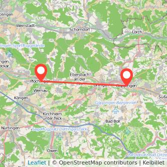 Göppingen Plochingen Bahn Karte