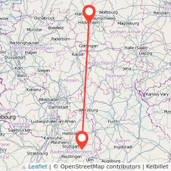 Göppingen Hildesheim Bahn Karte