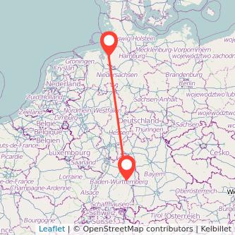 Göppingen Bremerhaven Mitfahrgelegenheit Karte