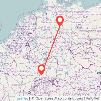 Gifhorn Freiburg im Breisgau Mitfahrgelegenheit Karte