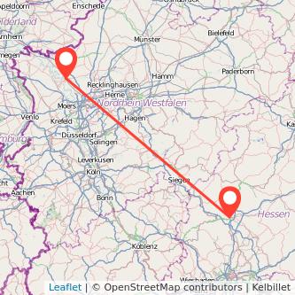 Gießen Wesel Mitfahrgelegenheit Karte