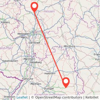 Gießen Schwäbisch Gmünd Bahn Karte