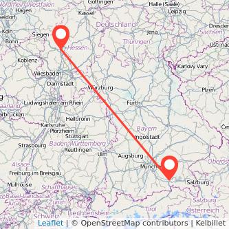 Gießen Rosenheim Mitfahrgelegenheit Karte