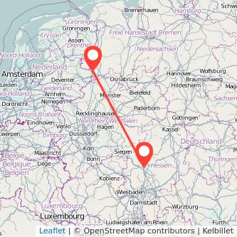 Gießen Nordhorn Mitfahrgelegenheit Karte