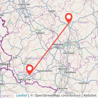 Gießen Neunkirchen Mitfahrgelegenheit Karte