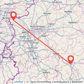 Gießen Kleve Mitfahrgelegenheit Karte