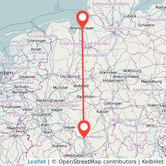 Gießen Bremerhaven Mitfahrgelegenheit Karte