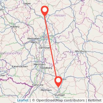 Gießen Bietigheim-Bissingen Mitfahrgelegenheit Karte