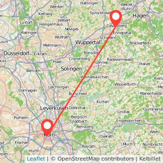Gevelsberg Köln Mitfahrgelegenheit Karte