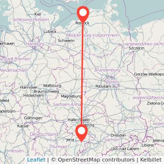 Gera Rostock Mitfahrgelegenheit Karte