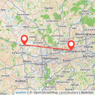 Gelsenkirchen Rheinberg Mitfahrgelegenheit Karte