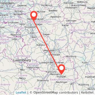 Gelsenkirchen Ludwigsburg Mitfahrgelegenheit Karte