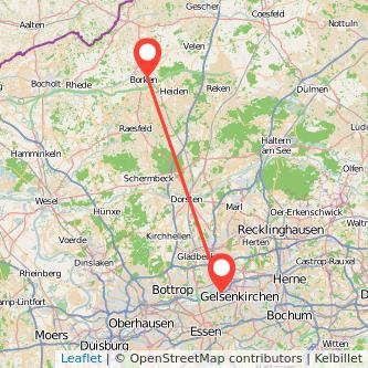Gelsenkirchen Borken Mitfahrgelegenheit Karte
