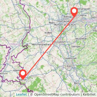 Gelsenkirchen Aachen Mitfahrgelegenheit Karte