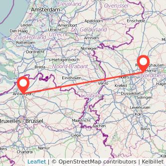 Gelsenkirchen Antwerpen Bahn Karte