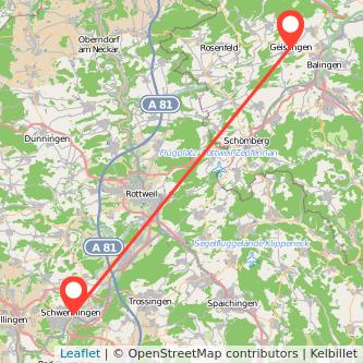 Geislingen Villingen Bahn Karte