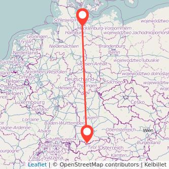 Garmisch-Partenkirchen Lübeck Bahn Karte