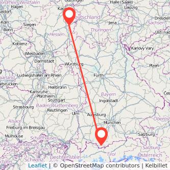 Garmisch-Partenkirchen Bad Hersfeld Bahn Karte