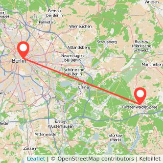 Fürstenwalde Berlin Mitfahrgelegenheit Karte