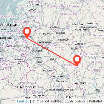 Fulda Kleve Mitfahrgelegenheit Karte