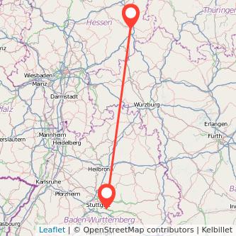 Fulda Esslingen Mitfahrgelegenheit Karte