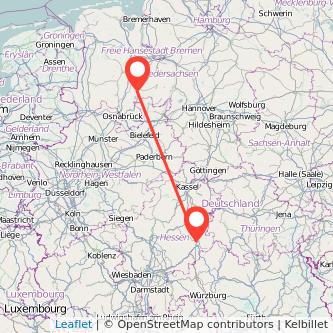 Fulda Diepholz Bahn Karte