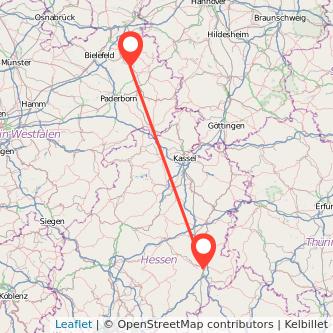 Fulda Detmold Mitfahrgelegenheit Karte