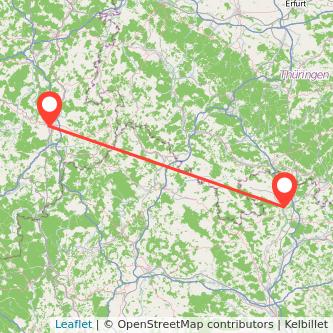 Fulda Coburg Mitfahrgelegenheit Karte