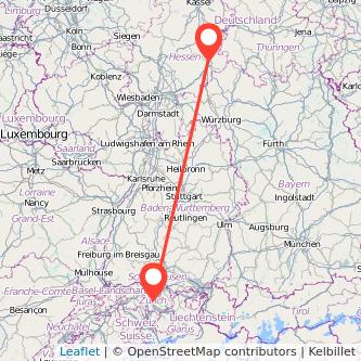 Fulda Zürich Mitfahrgelegenheit Karte