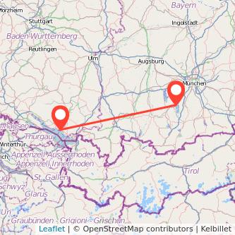 Friedrichshafen Tutzing Bahn Karte