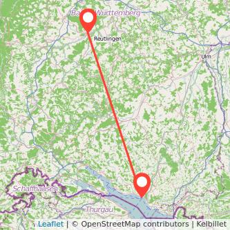 Friedrichshafen Tübingen Mitfahrgelegenheit Karte