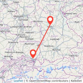 Friedrichshafen Erlangen Mitfahrgelegenheit Karte