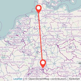 Friedrichshafen Cuxhaven Mitfahrgelegenheit Karte