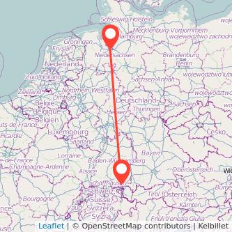 Friedrichshafen Bremen Mitfahrgelegenheit Karte
