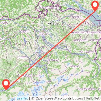 Friedrichshafen Interlaken Bahn Karte