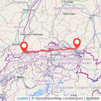 Friedrichshafen Basel Mitfahrgelegenheit Karte