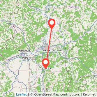 Friedberg Darmstadt Mitfahrgelegenheit Karte