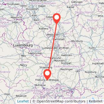 Freiburg im Breisgau Wetzlar Bahn Karte