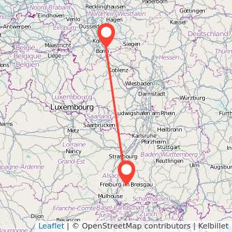 Freiburg im Breisgau Siegburg Mitfahrgelegenheit Karte