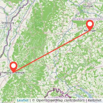 Freiburg im Breisgau Reutlingen Bahn Karte